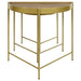 Coaster Tristen 3-Piece Demilune Nesting Table With Recessed Top Brown and Gold Default Title