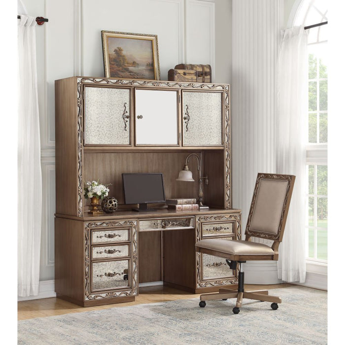 Orianne 7 Drawers 66"L Executive Computer Desk with Hutch