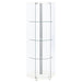 Coaster Zahavah 4-shelf Hexagon Shaped Curio Cabinet White and Clear Default Title