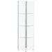 Coaster Zahavah 4-shelf Hexagon Shaped Curio Cabinet White and Clear Default Title