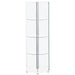 Coaster Zahavah 4-shelf Hexagon Shaped Curio Cabinet White and Clear Default Title