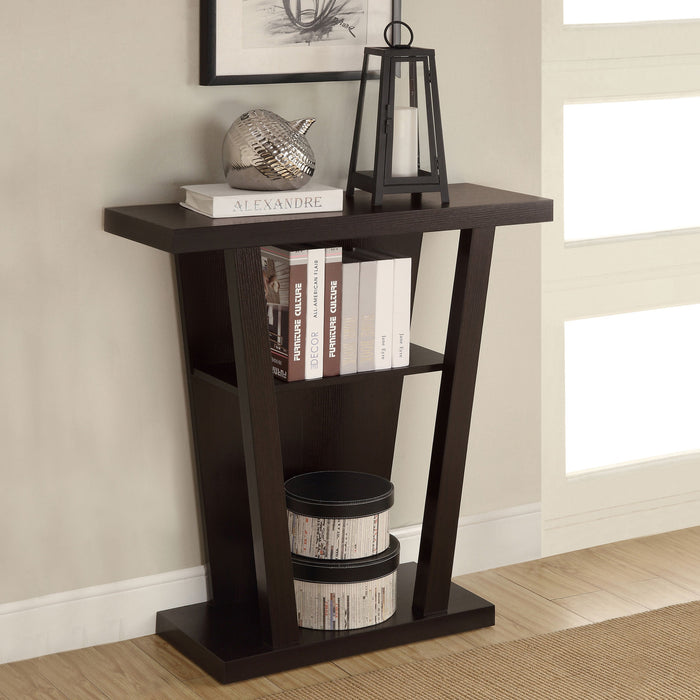 Coaster Evanna 2-shelf Console Table Cappuccino Default Title