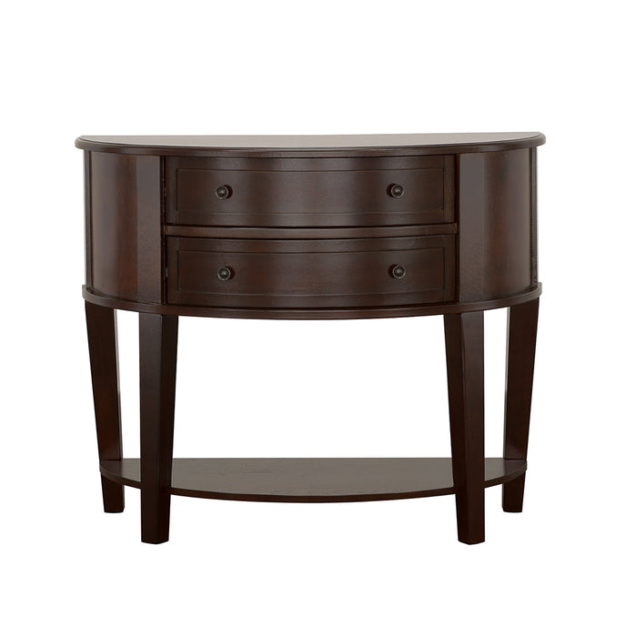 Coaster Diane 2-drawer Demilune Shape Console Table Cappuccino Default Title