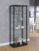 Coaster Delphinium 5-shelf Glass Curio Cabinet Black and Clear Default Title