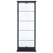 Coaster Delphinium 5-shelf Glass Curio Cabinet Black and Clear Default Title