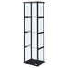 Coaster Cyclamen 4-shelf Glass Curio Cabinet Black and Clear Default Title