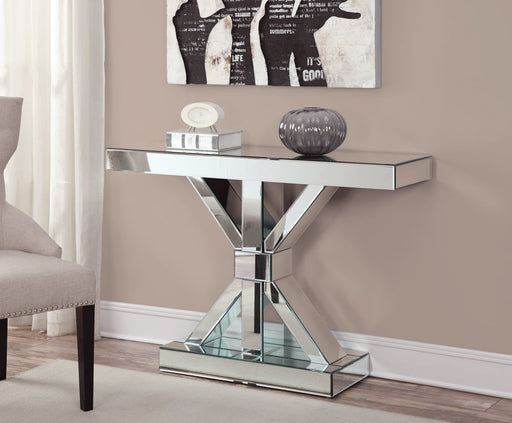 Coaster Lurlynn X-shaped Base Console Table Clear Mirror Default Title