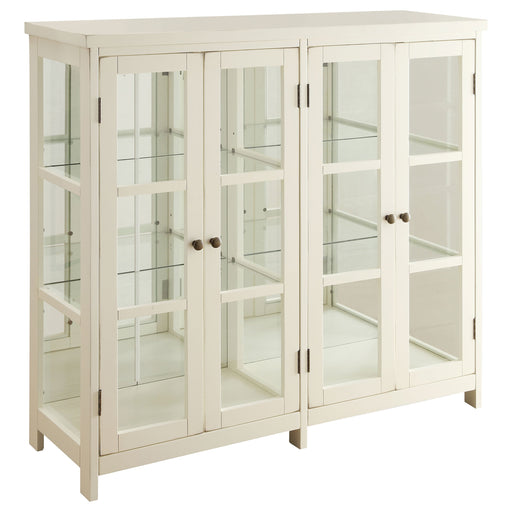 Coaster Sable 4-door Display Accent Cabinet White Default Title