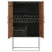 Coaster Borman 2-door Bar Cabinet Wine Storage Walnut and Black Default Title