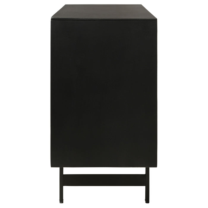 Coaster Aminah 3-door Wooden Accent Cabinet Natural and Black Default Title