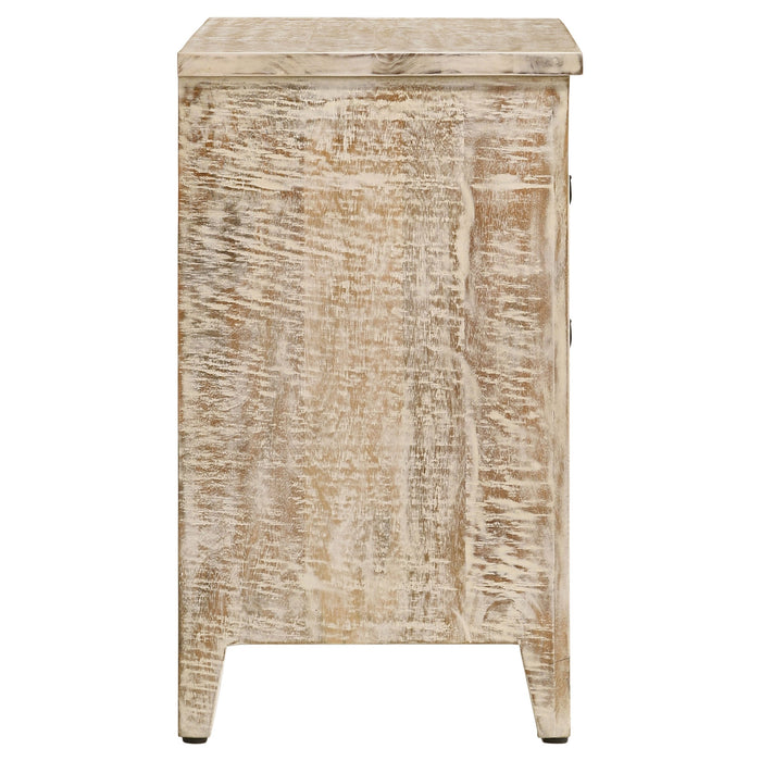 Coaster Mariska 3-drawer Wooden Accent Cabinet White Distressed Default Title