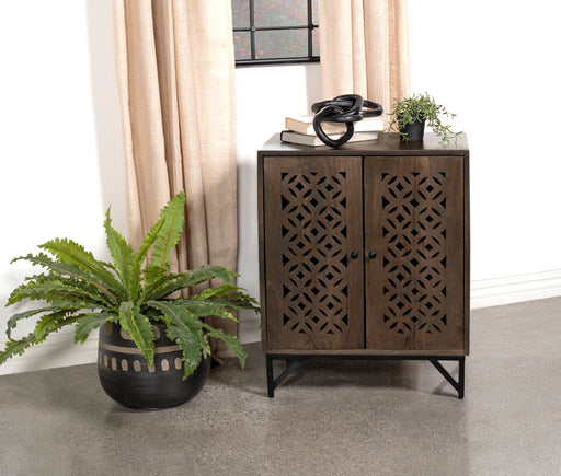 Coaster Zaria 2-door Wooden Accent Cabinet Brown Default Title