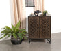 Coaster Zaria 2-door Wooden Accent Cabinet Brown Default Title