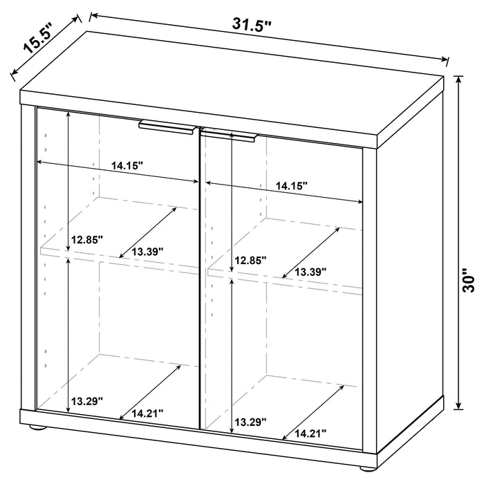 Coaster Pepita 2-door Engineered Wood Accent Cabinet with Adjustable Shelves Mango Brown Default Title