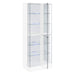 Coaster Cabra Display Case Curio Cabinet with Glass Shelves and LED Lighting White High Gloss Default Title