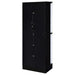 Coaster Cabra Display Case Curio Cabinet with Glass Shelves and LED Lighting Black High Gloss Default Title