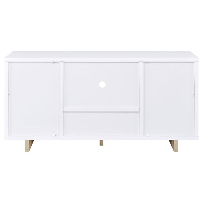 Dalton 2-door Storage Credenza White and Distressed Pine