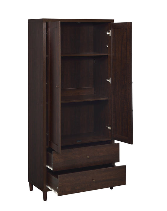 Coaster Wadeline 2-door Tall Accent Cabinet Rustic Tobacco Default Title