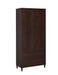 Coaster Wadeline 2-door Tall Accent Cabinet Rustic Tobacco Default Title