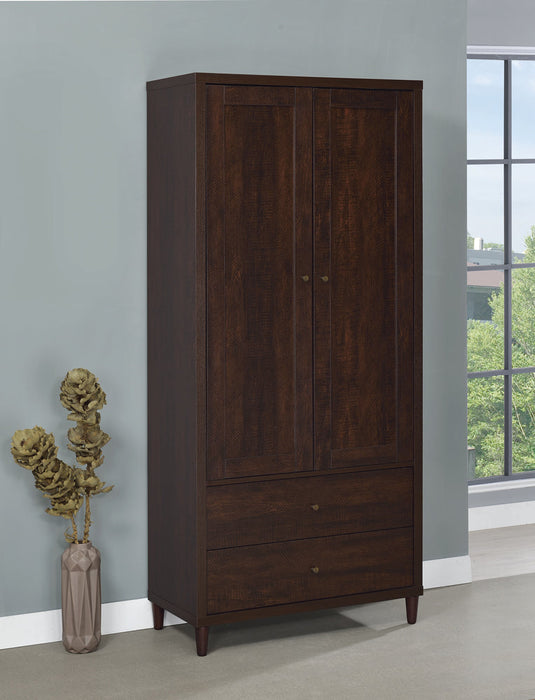 Coaster Wadeline 2-door Tall Accent Cabinet Rustic Tobacco Default Title