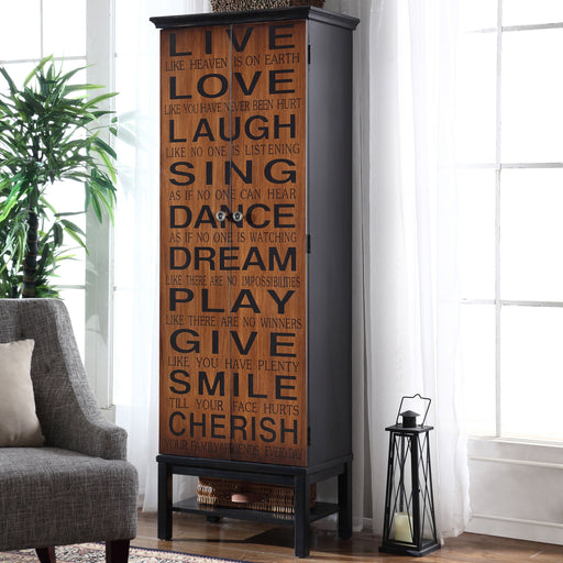Coaster Lovegood 2-door Accent Cabinet Rich Brown and Black Default Title