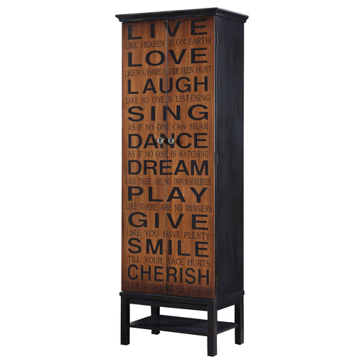 Coaster Lovegood 2-door Accent Cabinet Rich Brown and Black Default Title