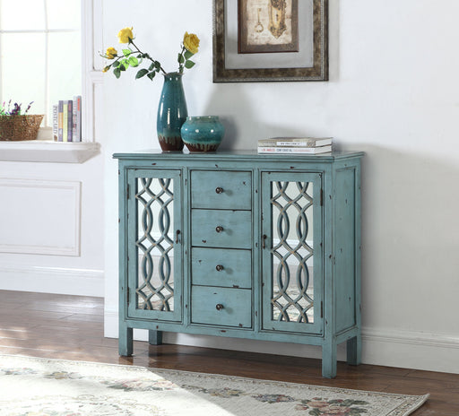 Coaster Rue 4-drawer Accent Cabinet Antique Blue Default Title