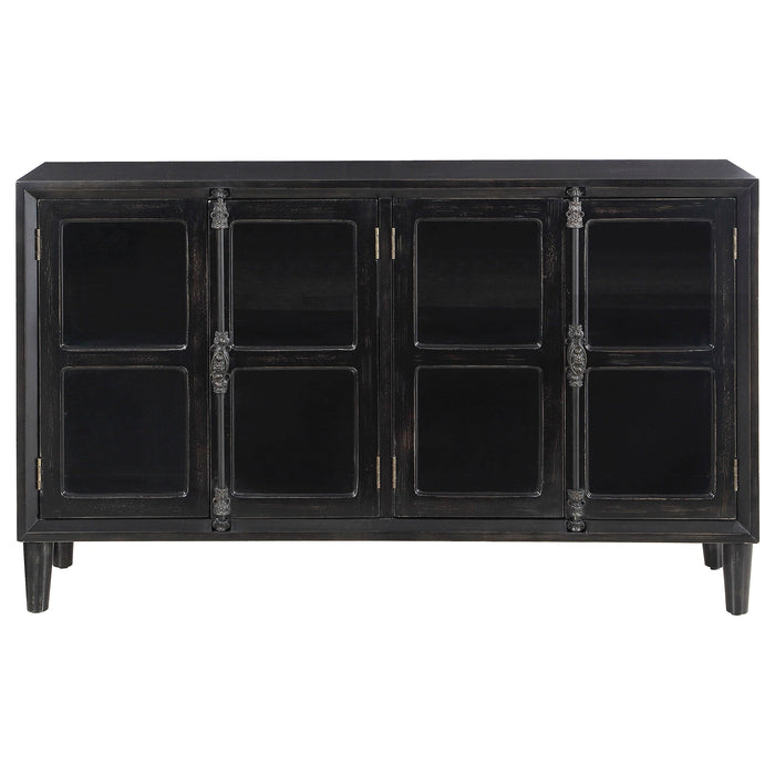 Coaster Sylvia 4-door Accent Cabinet Black Default Title