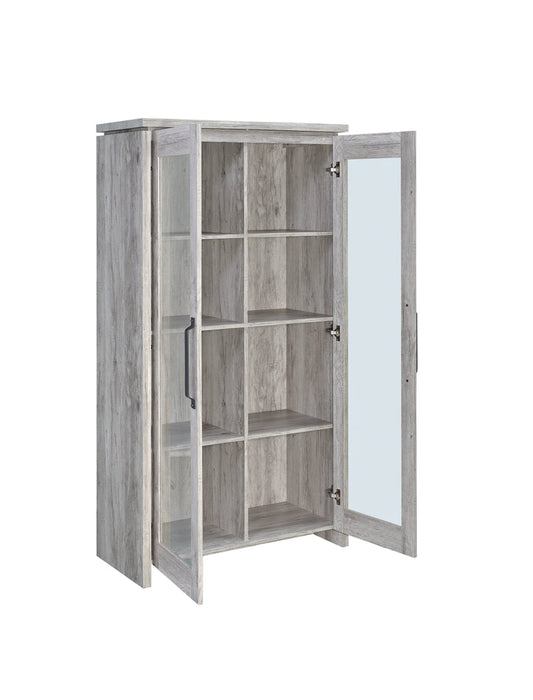 Coaster Alejo 2-door Tall Cabinet Grey Driftwood Default Title