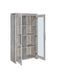 Coaster Alejo 2-door Tall Cabinet Grey Driftwood Default Title