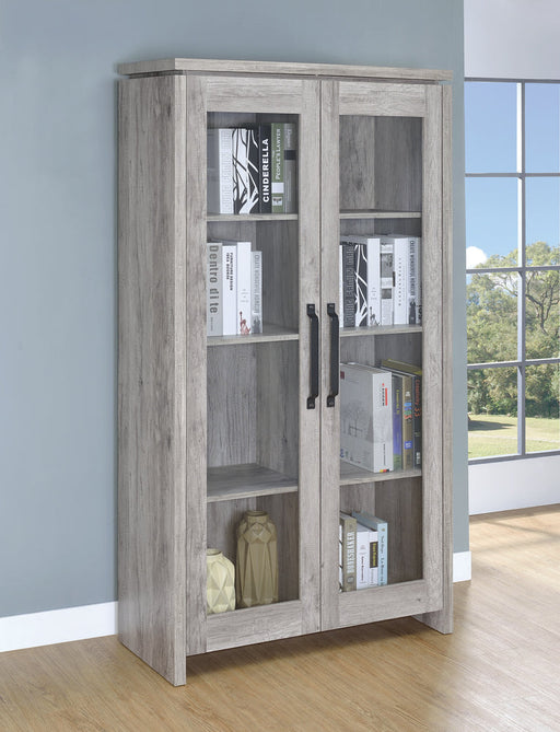 Coaster Alejo 2-door Tall Cabinet Grey Driftwood Default Title