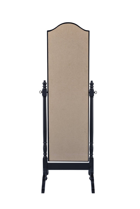 Coaster Cabot Rectangular Cheval Mirror with Arched Top Black