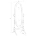 Coaster Foyet Oval Cheval Mirror White Default Title