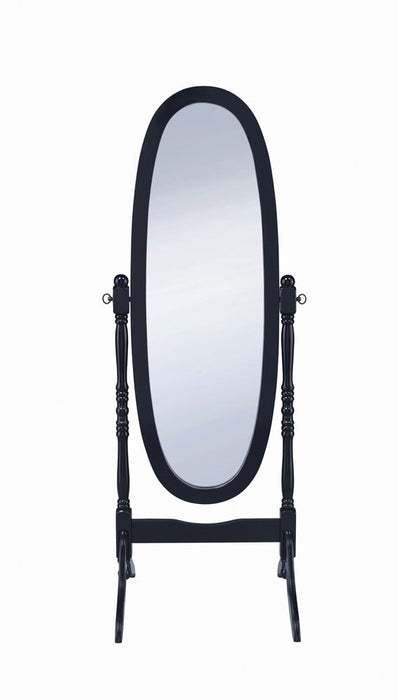 Coaster Foyet Oval Cheval Mirror Black Default Title