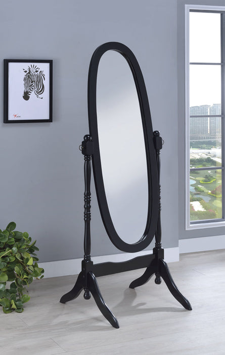 Coaster Foyet Oval Cheval Mirror Black Default Title