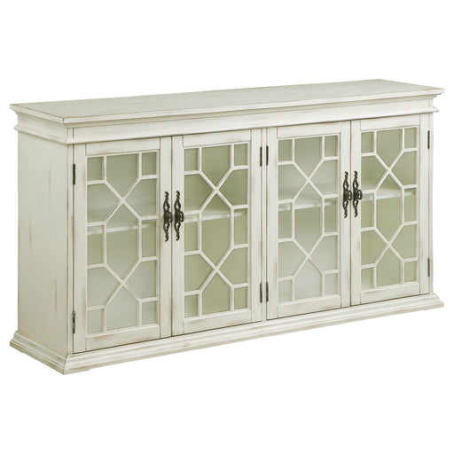 Coaster Kiara 4-door Accent Cabinet with Adjustable Shelves White Default Title