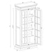 Coaster Tammi 2-door Tall Cabinet Antique White and Brown Default Title