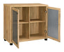 Coaster Mchale Accent Cabinet with Two Mesh Doors Golden Oak Default Title