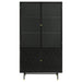 Coaster Santiago Rectangular 4-door Cabinet Matte Black Default Title