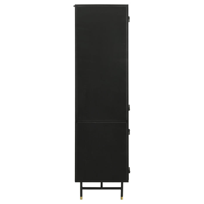 Coaster Santiago Rectangular 4-door Cabinet Matte Black Default Title