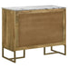 Coaster Keaton 2-door Accent Cabinet with Marble Top Natural and Antique Gold Default Title