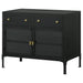 Coaster Sadler 2-drawer Accent Cabinet with Glass Doors Black Default Title