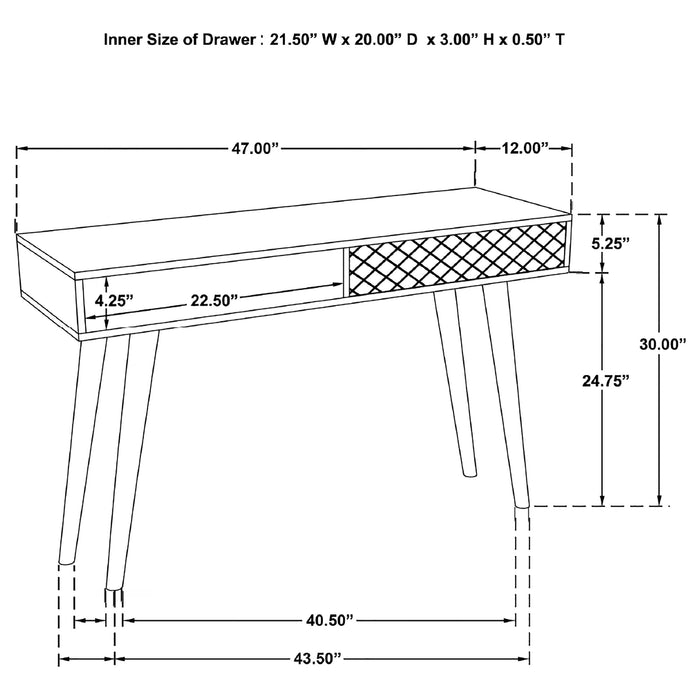 Coaster Lotus 2-drawer Console Table Natural Brown Default Title