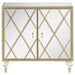 Coaster Astilbe 2-door Accent Cabinet Mirror and Champagne Default Title