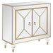 Coaster Lupin 2-door Accent Cabinet Mirror and Champagne Default Title