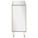 Coaster Lupin 2-door Accent Cabinet Mirror and Champagne Default Title