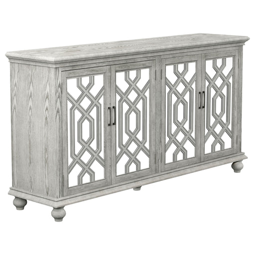 Coaster Melanie 4-door Accent Cabinet Antique White Default Title