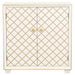 Coaster Belinda 2-door Accent Cabinet White and Gold Default Title