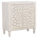 Coaster Clarkia Accent Cabinet with Floral Carved Door White Default Title