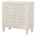 Coaster Clarkia Accent Cabinet with Floral Carved Door White Default Title